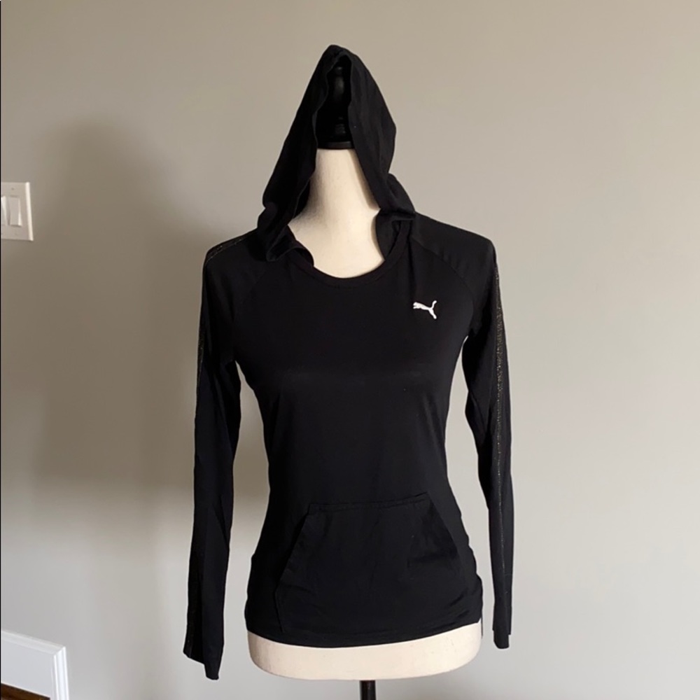 Black Puma Pullover Hoodie